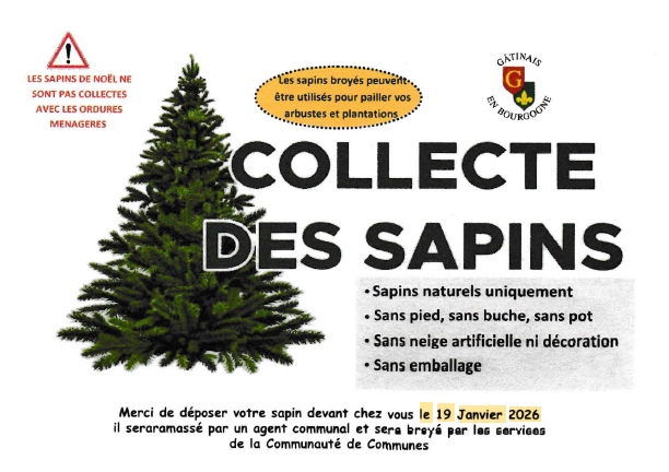2026 collecte des sapins 19 01 2026